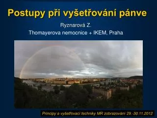 postupy p i vy et ov n p nve