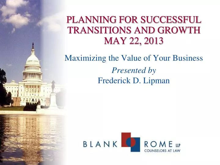 planning for successful transitions and growth may 22 2013