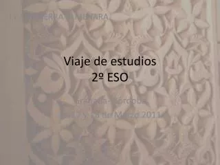 viaje de estudios 2 eso