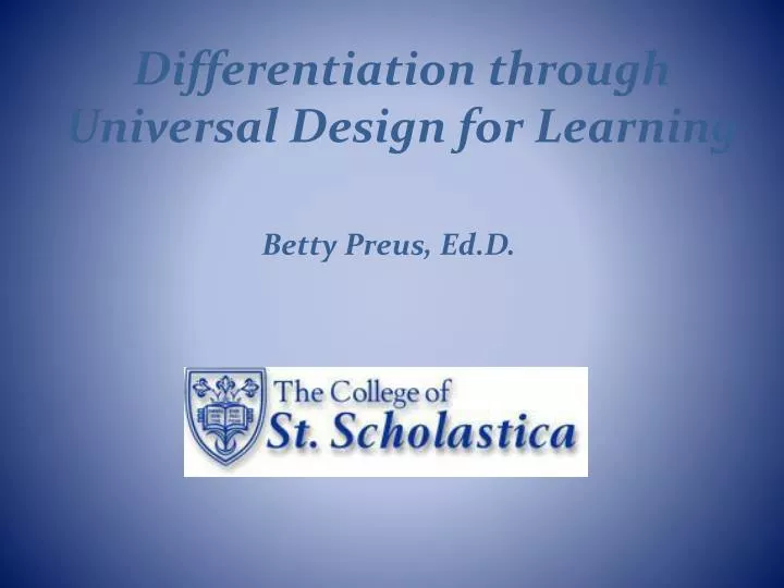 differentiation through universal design for learning