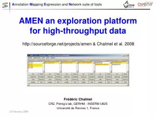AMEN an exploration platform for high-throughput data