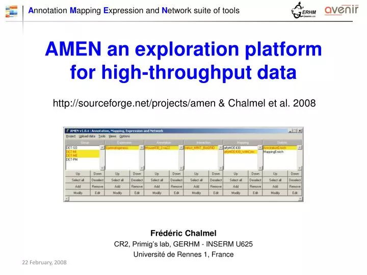 amen an exploration platform for high throughput data