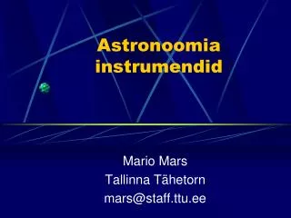 astronoomia instrumendid