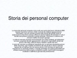 storia dei personal computer