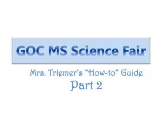 GOC MS Science Fair