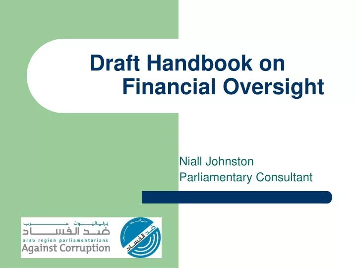 draft handbook on financial oversight