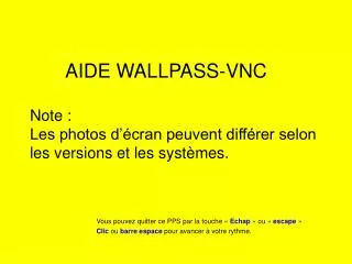 aide wallpass vnc note les photos d cran peuvent diff rer selon les versions et les syst mes