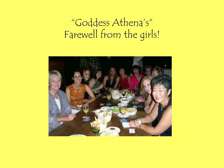 goddess athena s farewell from the girls