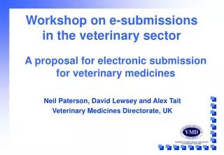 Workshop on e-submissions in the veterinary sector