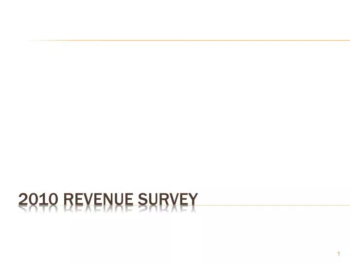 2010 revenue survey