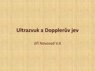 ultrazvuk a doppler v jev