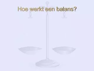 hoe werkt een balans