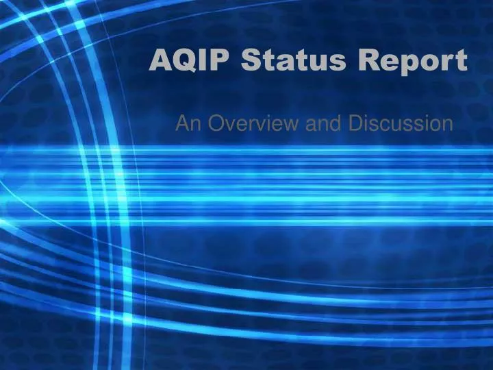 aqip status report
