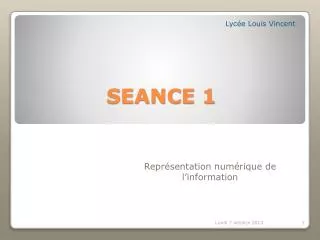 seance 1