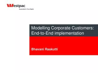 Modelling Corporate Customers: End-to-End implementation
