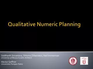 Qualitative Numeric Planning