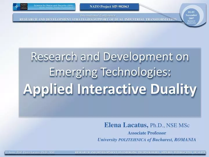 research and development on emerging technologies applied interactive duality