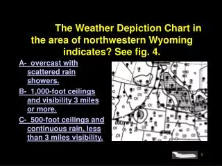 #4208. The Weather Depiction Chart in the area of northwestern Wyoming indicates? See fig. 4.