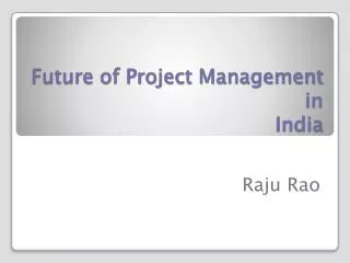 Future of Project Management in India