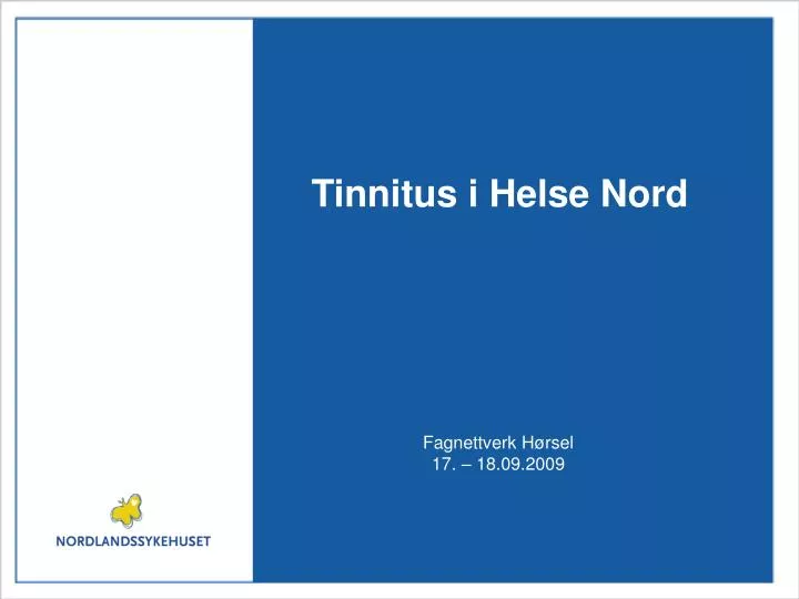 tinnitus i helse nord