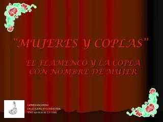 mujeres y coplas