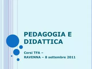 pedagogia e didattica