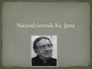 niecodziennik ks jana