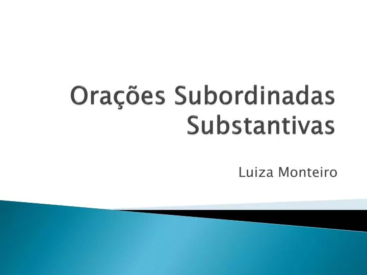 PPT - Orações Subordinadas Substantivas PowerPoint Presentation, Free ...