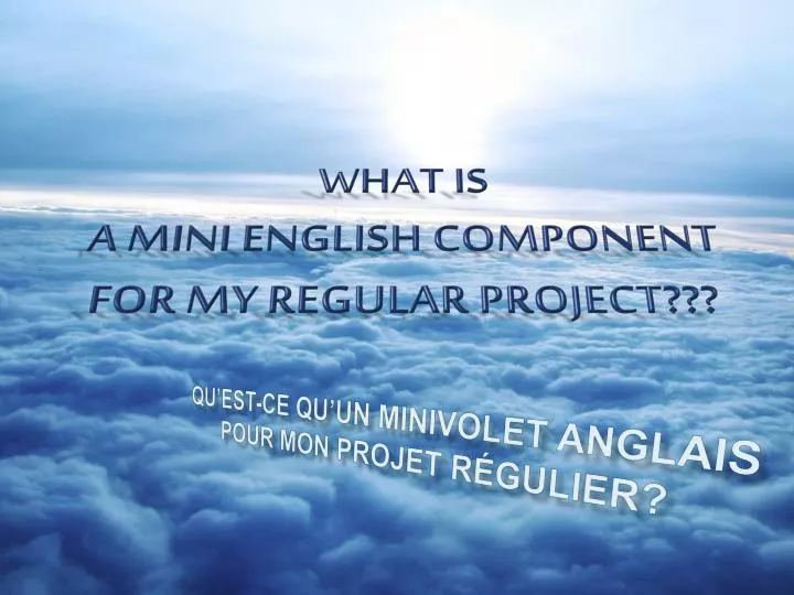 qu est ce qu un minivolet anglais pour mon projet r gulier