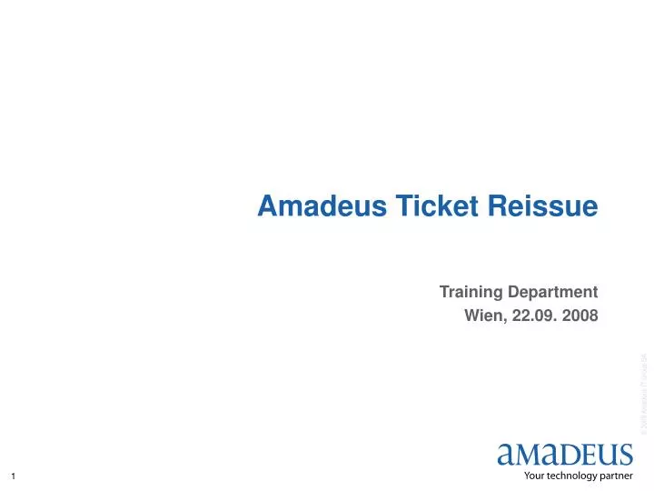 amadeus ticket reissue