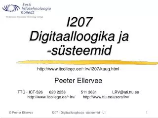 i207 digitaalloogika ja s steemid