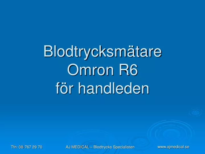 blodtrycksm tare omron r6 f r handleden