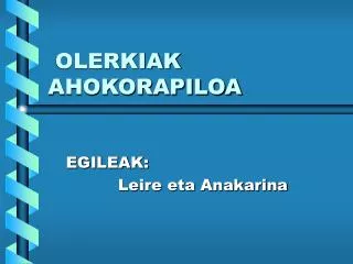 olerkiak ahokorapiloa
