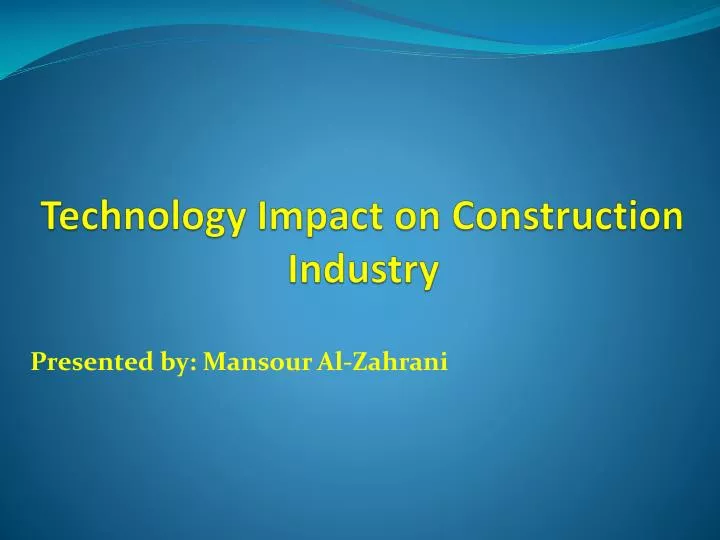 technology impact on construction industry