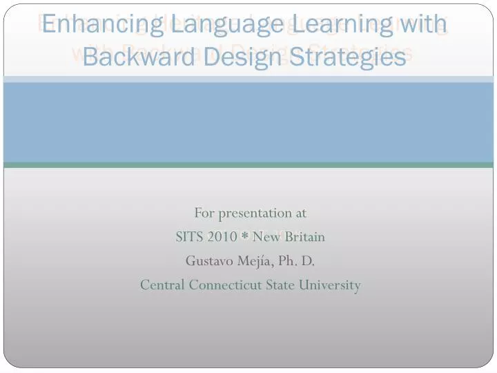enhancing language learning with backward design strategies