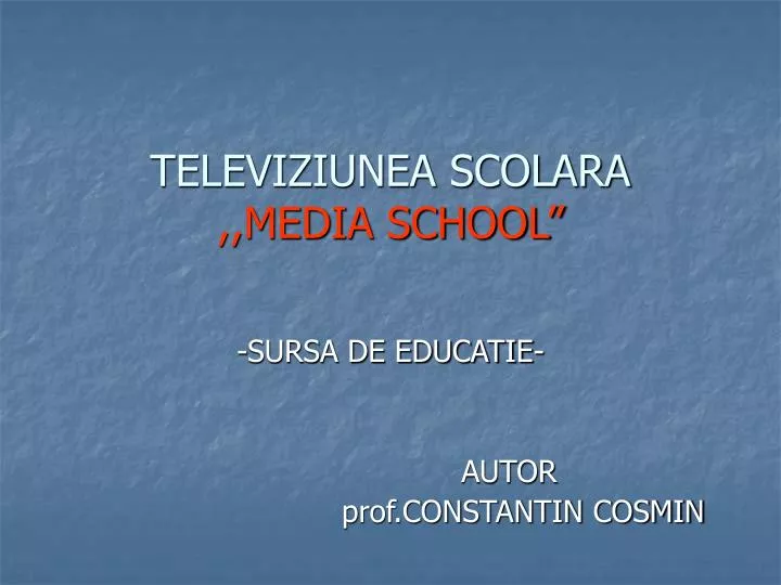 televiziunea scolara media school