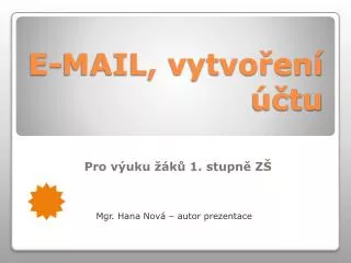 e mail vytvo en tu