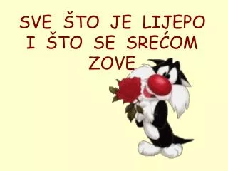 sve to je lijepo i to se sre om zove