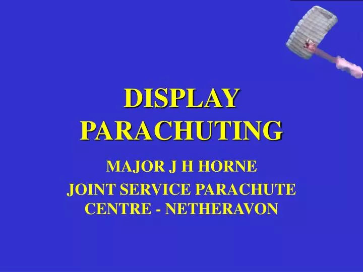 display parachuting
