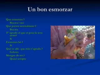 un bon esmorzar