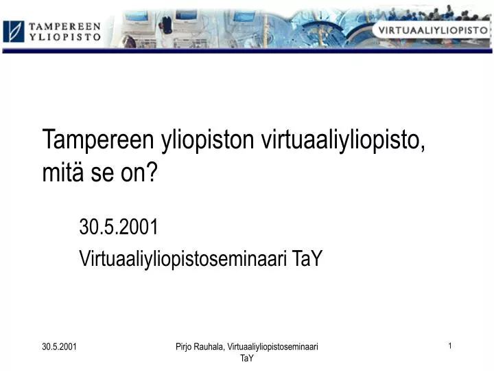 tampereen yliopiston virtuaaliyliopisto mit se on