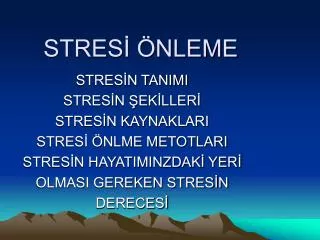 stres nleme