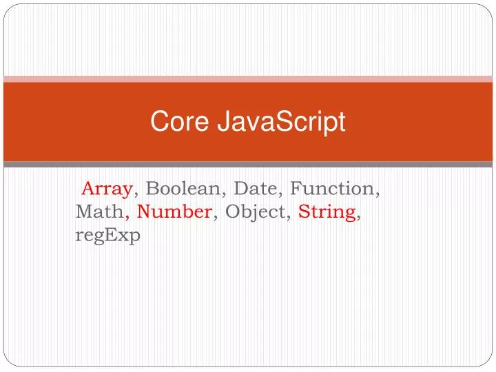 core javascript