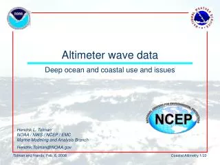 Altimeter wave data