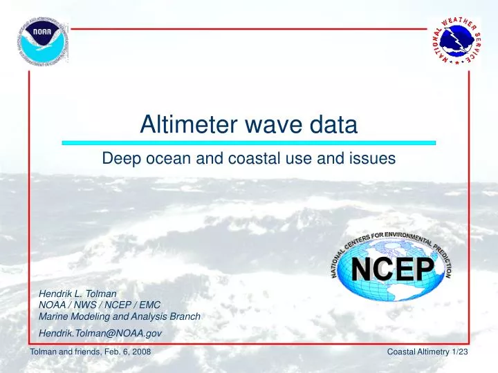 altimeter wave data