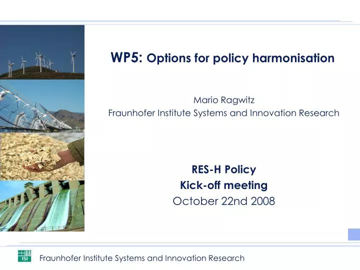 wp5 options for policy harmonisation