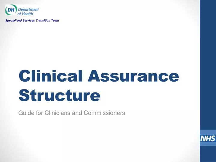 clinical assurance structure