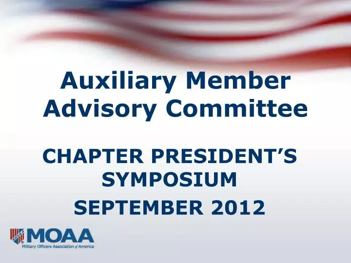 auxiliary member advisory committee