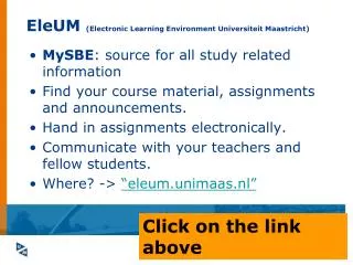 EleUM (Electronic Learning Environment Universiteit Maastricht)