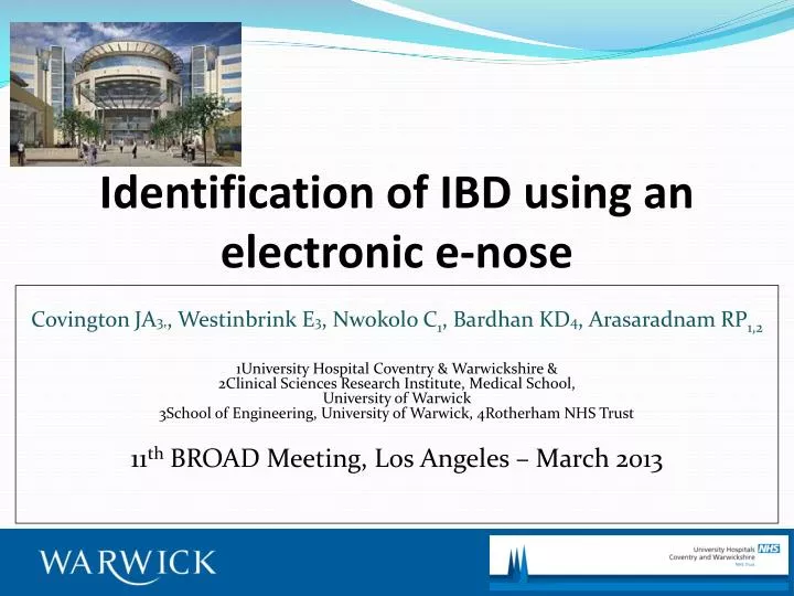 identification of ibd using an electronic e nose